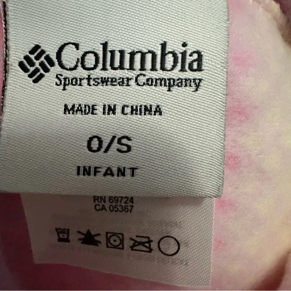 Columbia Kids Pink and Yellow Fleece Beanie